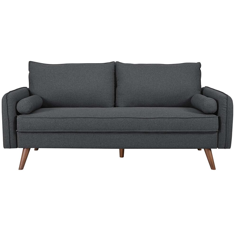 Fabric sofa in gray by Modway additional picture 2