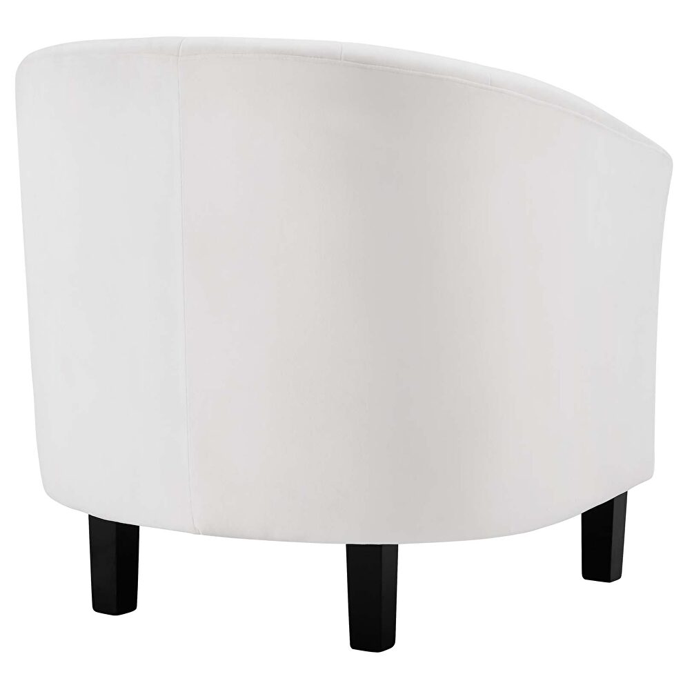 Channel tufted performance velvet armchair in white by Modway additional picture 2