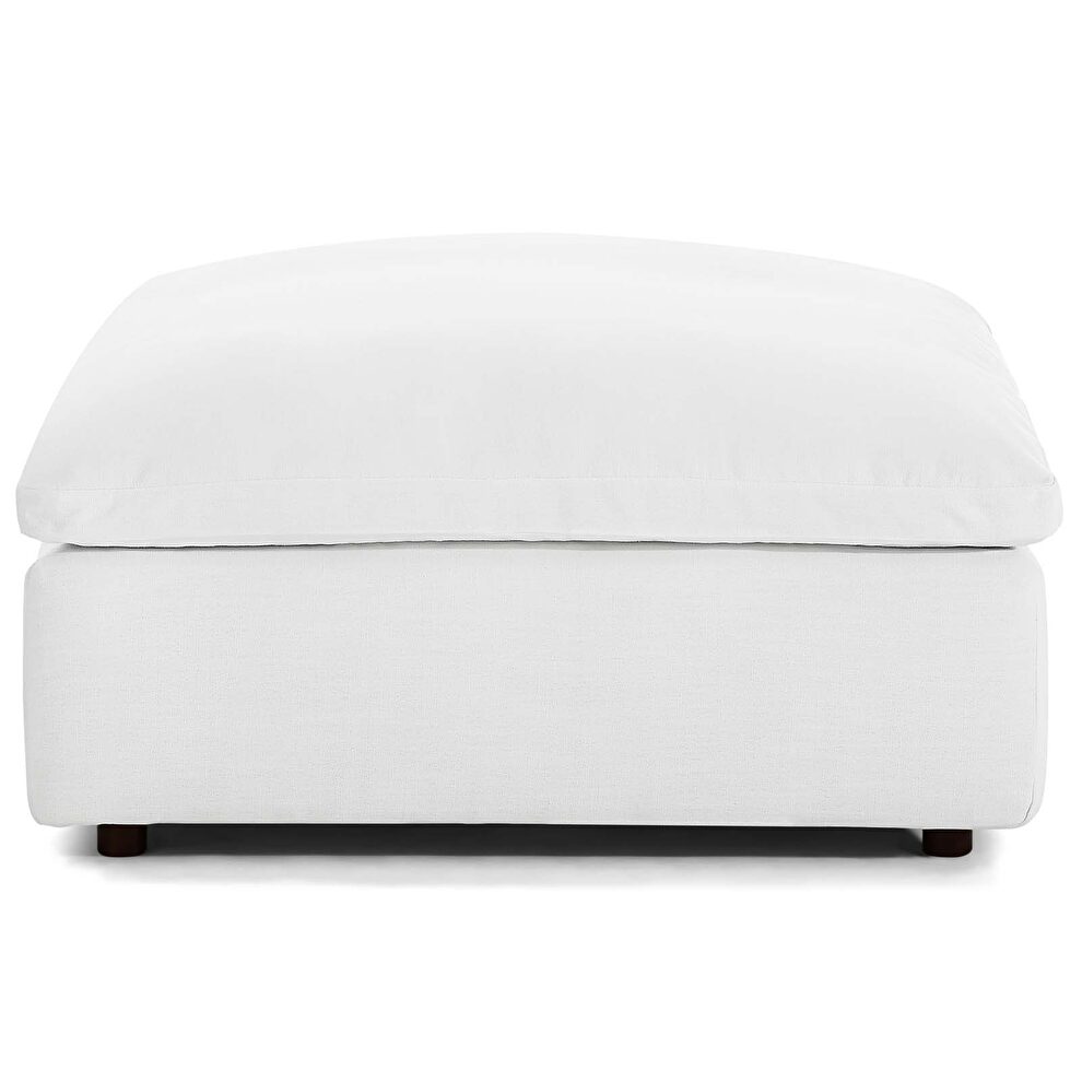 Down filled overstuffed ottoman in white by Modway additional picture 2