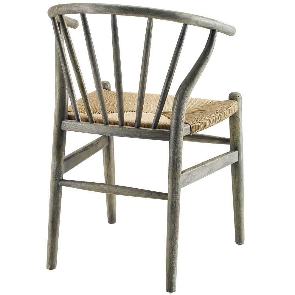 Spindle wood dining side chair in gray by Modway additional picture 3