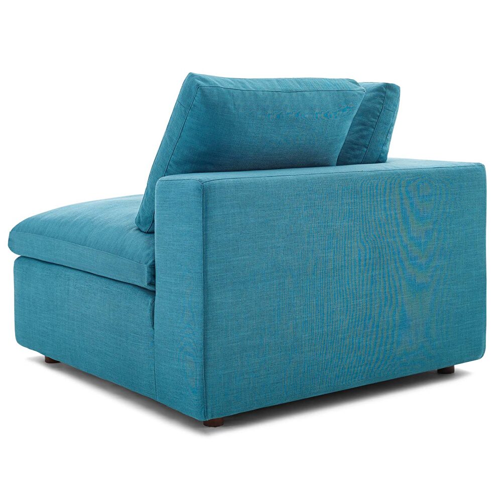 Down filled overstuffed 2 piece sectional sofa set in teal by Modway additional picture 5