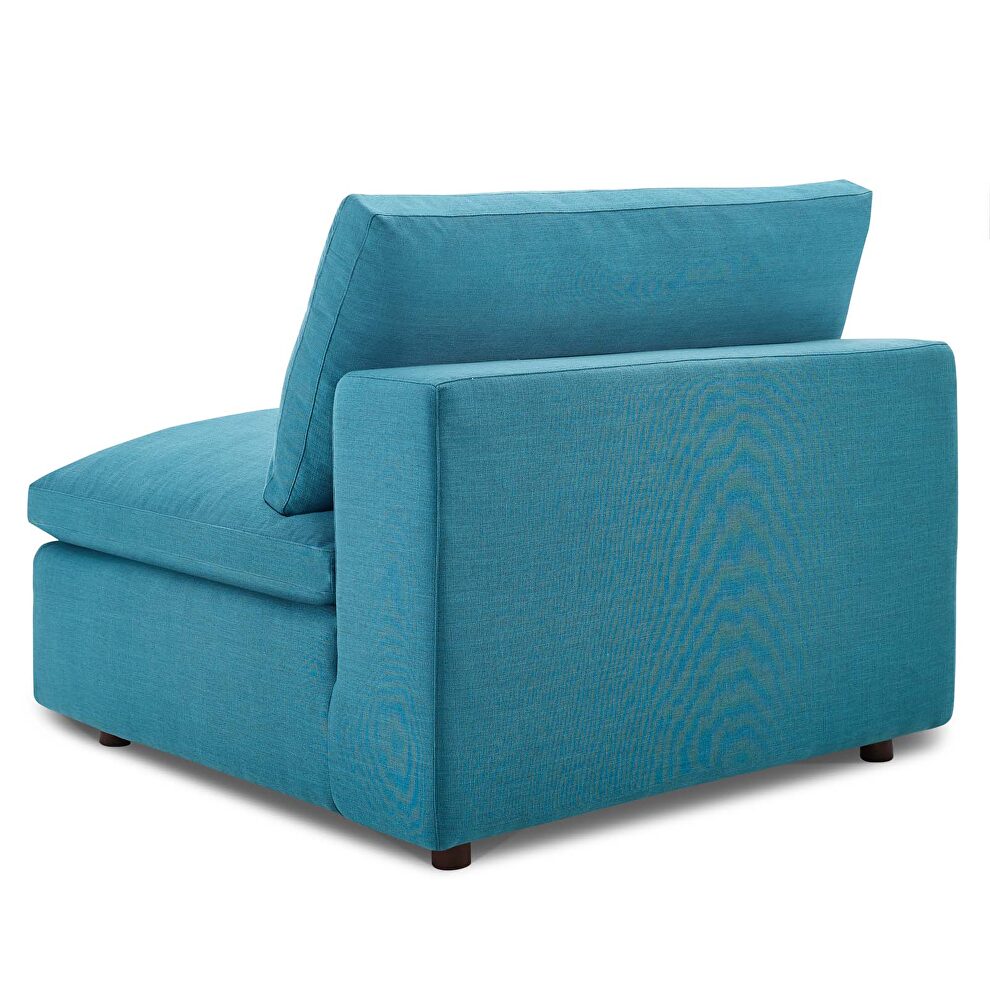 Down filled overstuffed 6 piece sectional sofa set in teal by Modway additional picture 5
