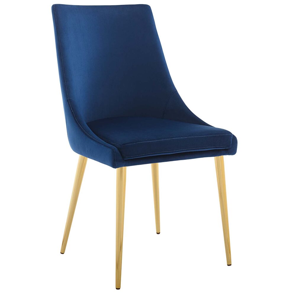 Modern accent performance velvet dining chair in navy by Modway additional picture 5