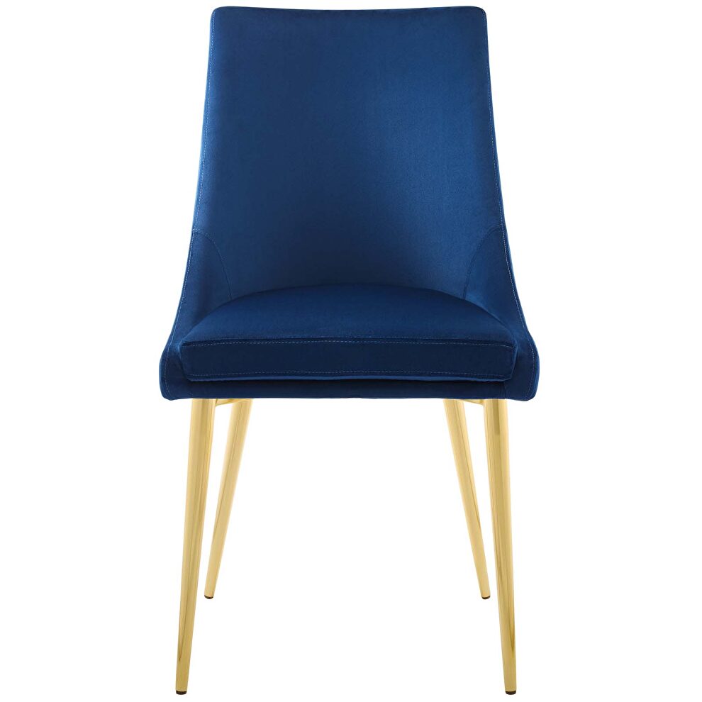 Modern accent performance velvet dining chair in navy by Modway additional picture 7
