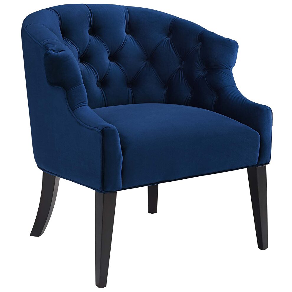 Accent performance velvet armchair in navy by Modway additional picture 5