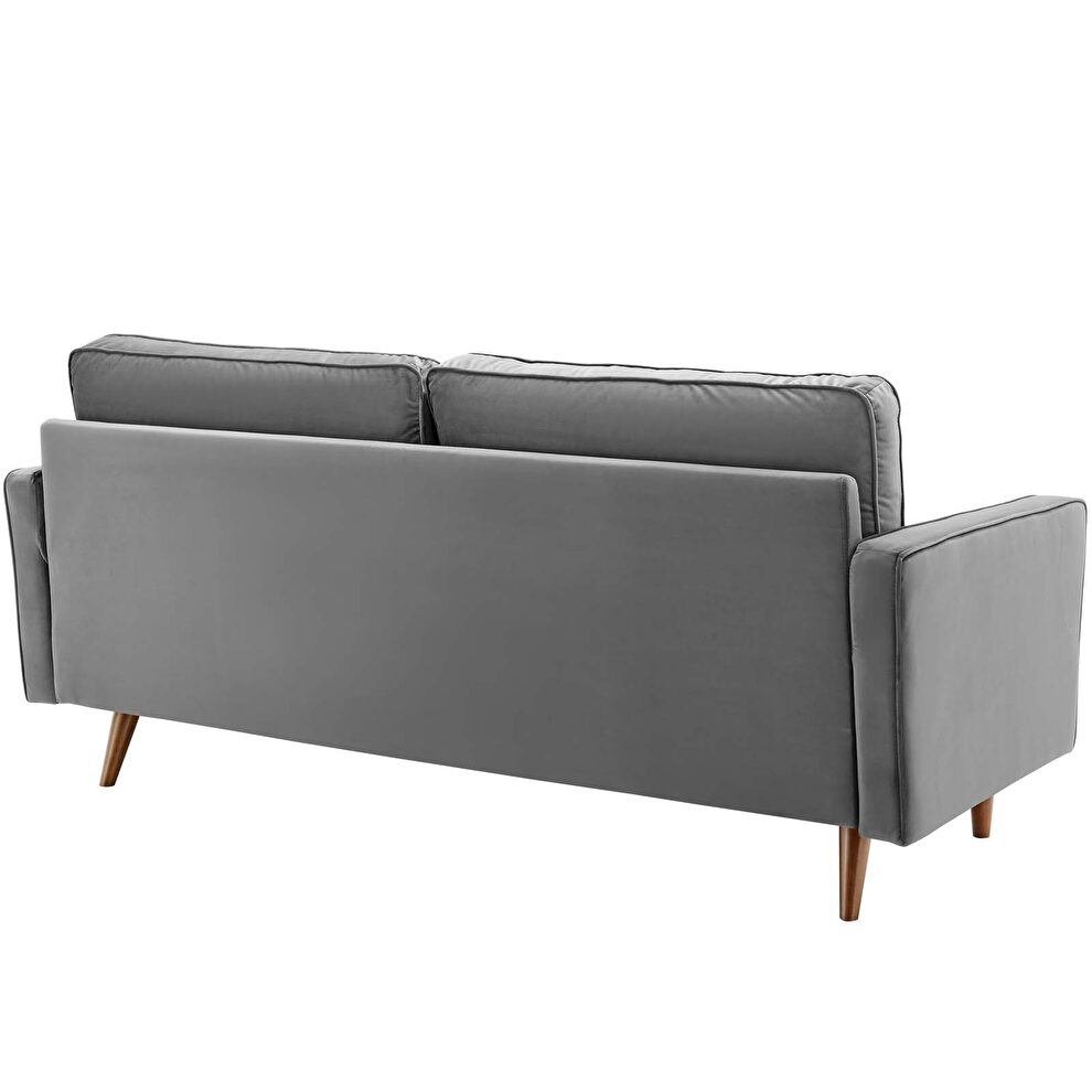 Performance velvet sofa in gray by Modway additional picture 4