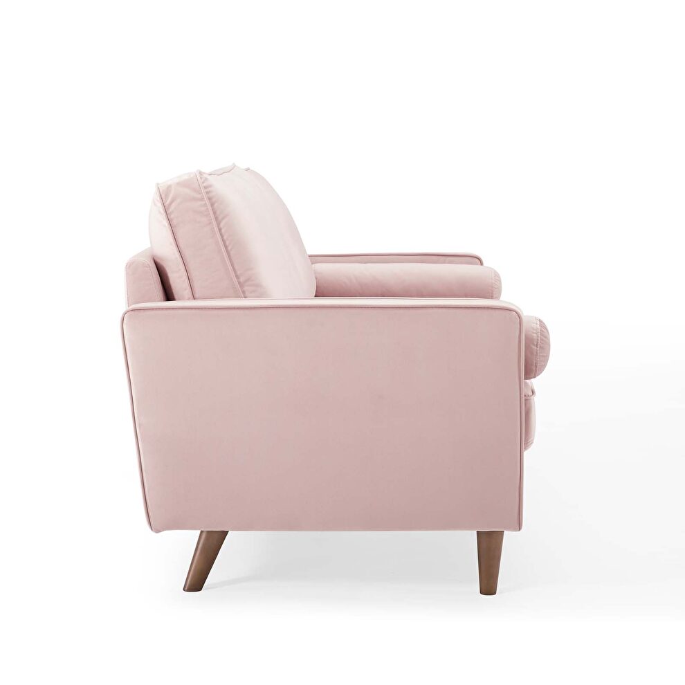 Performance velvet sofa in pink by Modway additional picture 4