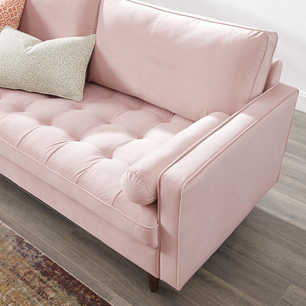 Performance velvet sofa in pink by Modway additional picture 9