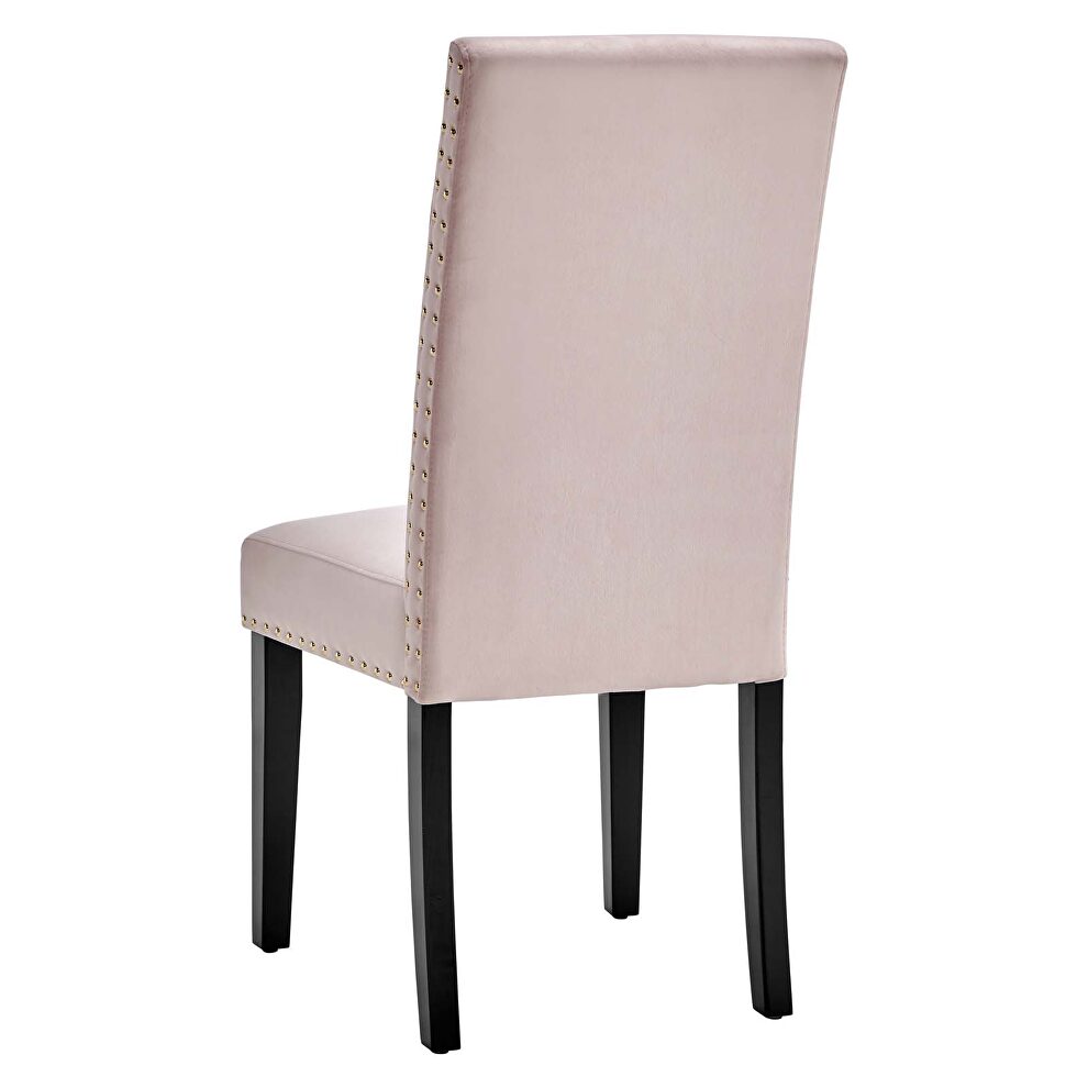 Performance velvet dining side chairs - set of 2 in pink by Modway additional picture 7