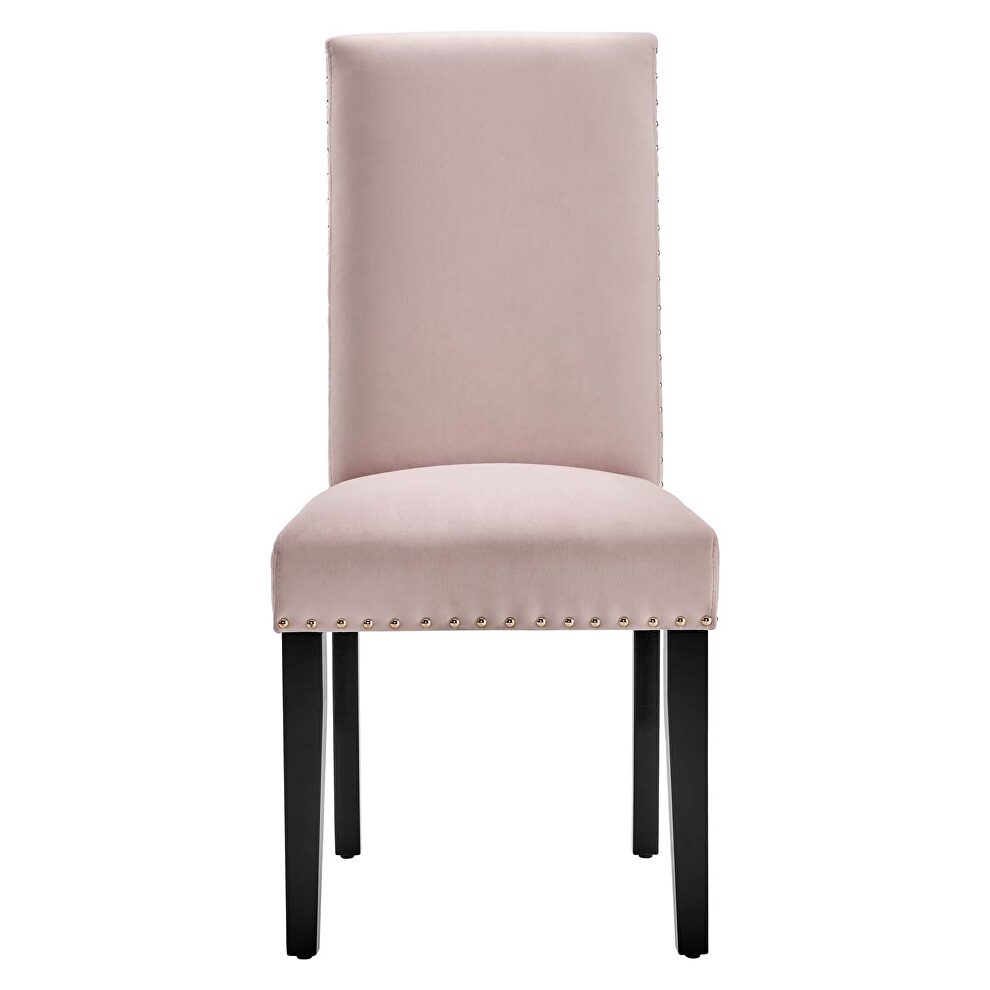 Performance velvet dining side chairs - set of 2 in pink by Modway additional picture 9