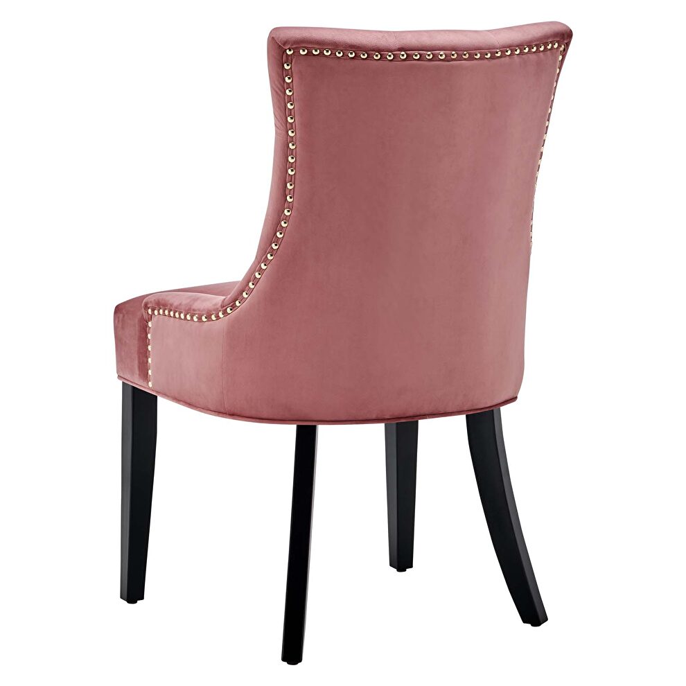 Tufted performance velvet dining side chairs - set of 2 in dusty rose by Modway additional picture 4