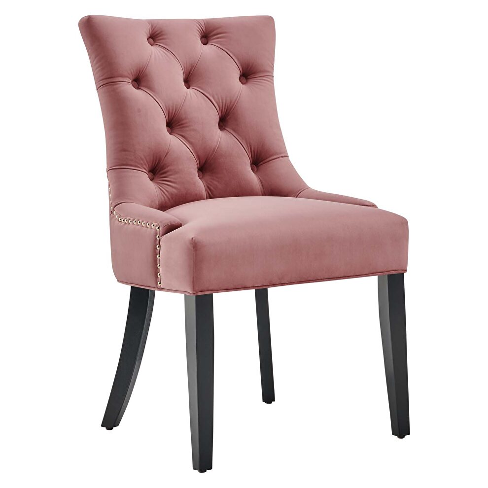 Tufted performance velvet dining side chairs - set of 2 in dusty rose by Modway additional picture 8
