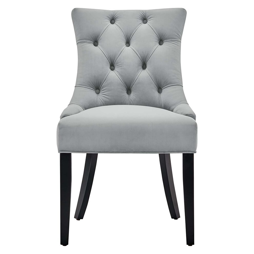 Tufted performance velvet dining side chairs - set of 2 in light gray by Modway additional picture 5