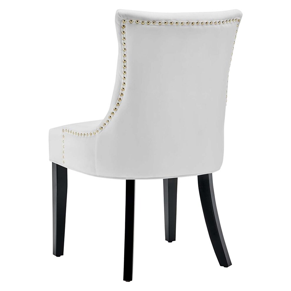 Tufted performance velvet dining side chairs - set of 2 in white by Modway additional picture 4
