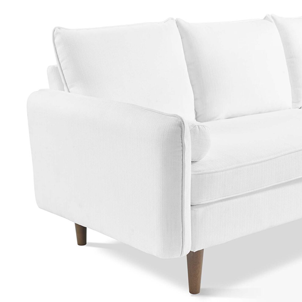 Right or left sectional sofa in white by Modway additional picture 9