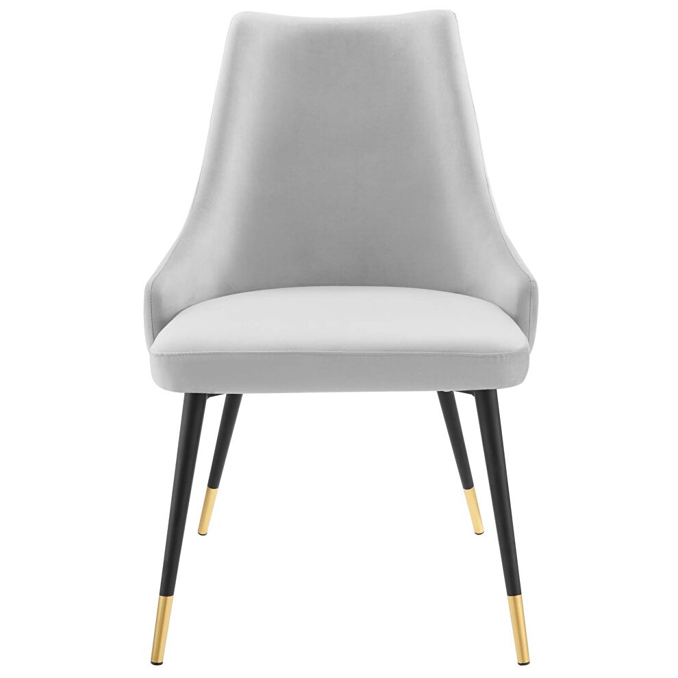 Tufted performance velvet dining side chair in light gray by Modway additional picture 5