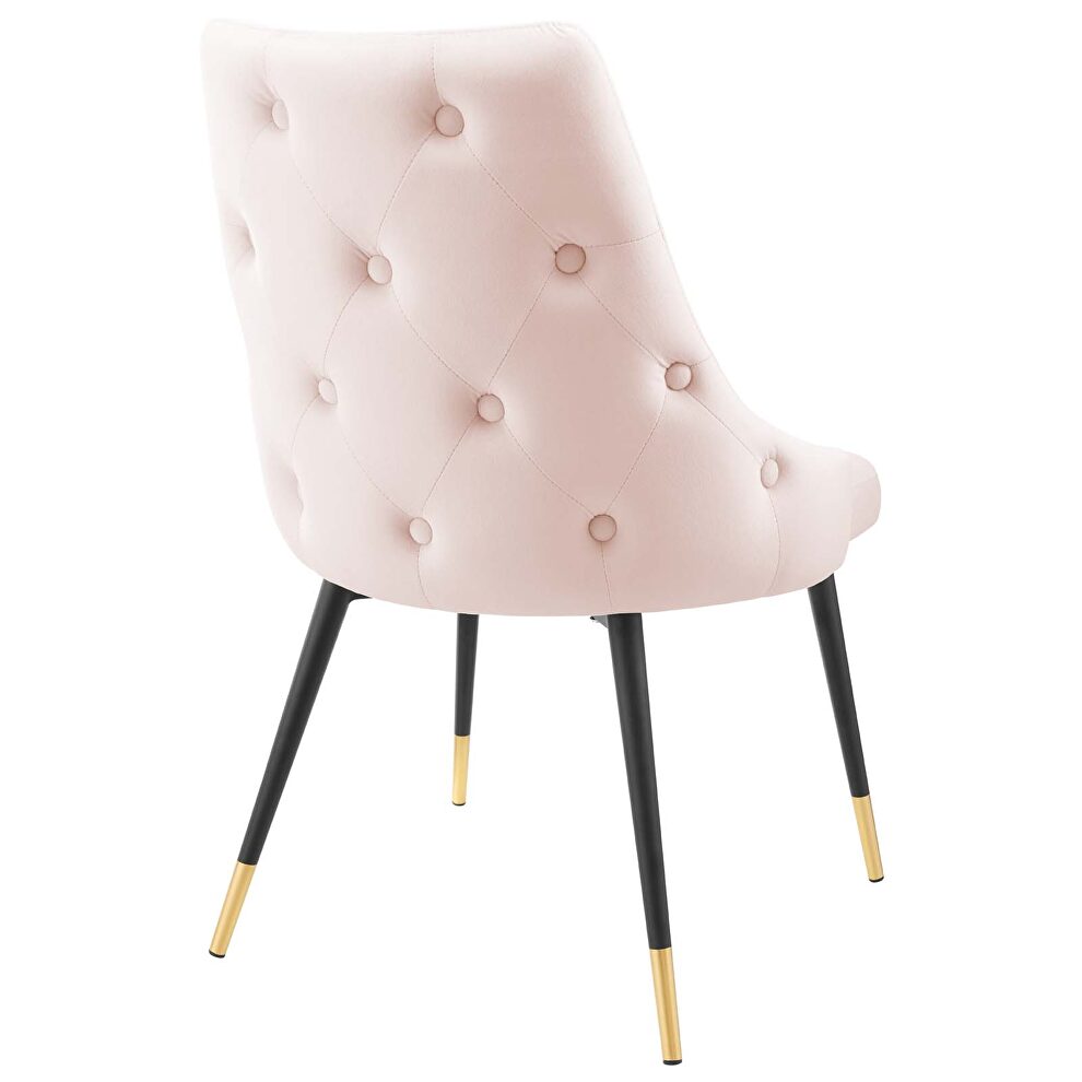 Tufted performance velvet dining side chair in pink by Modway additional picture 6
