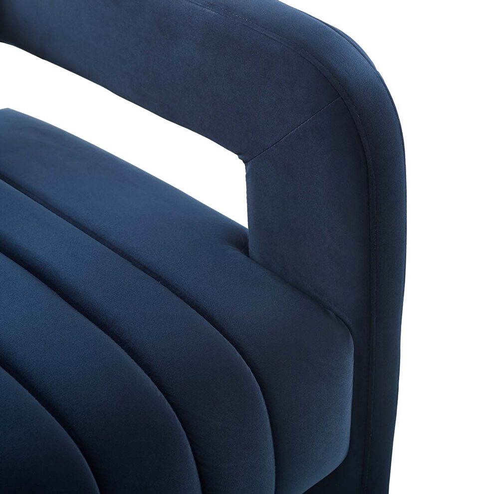 Tufted performance velvet accent armchair in midnight blue by Modway additional picture 4