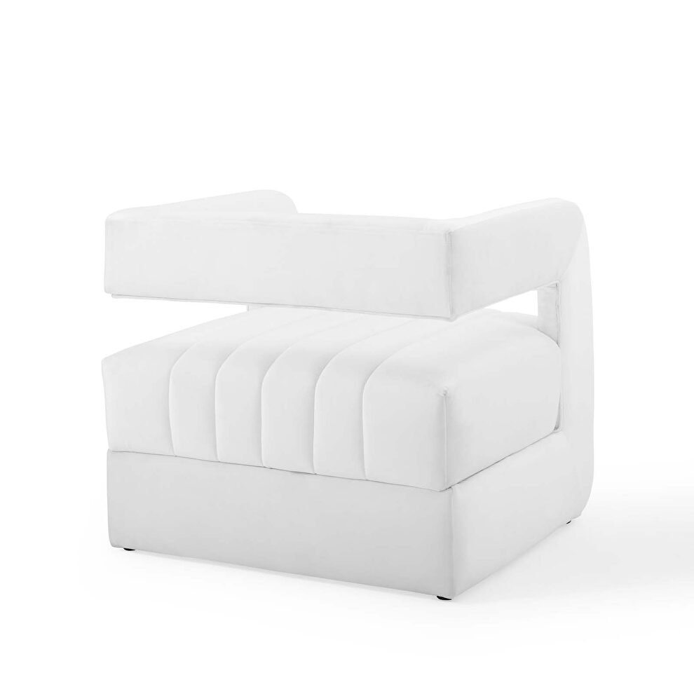 Tufted performance velvet accent armchair in white by Modway additional picture 5