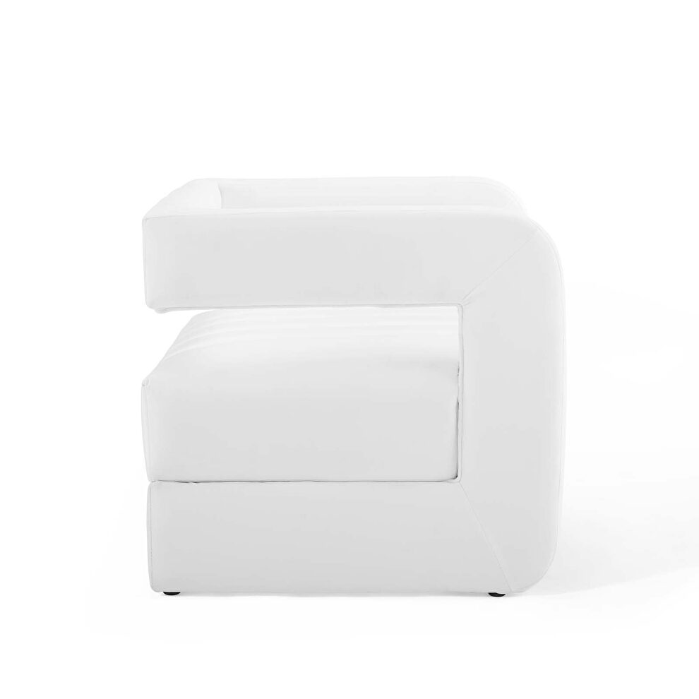 Tufted performance velvet accent armchair in white by Modway additional picture 6