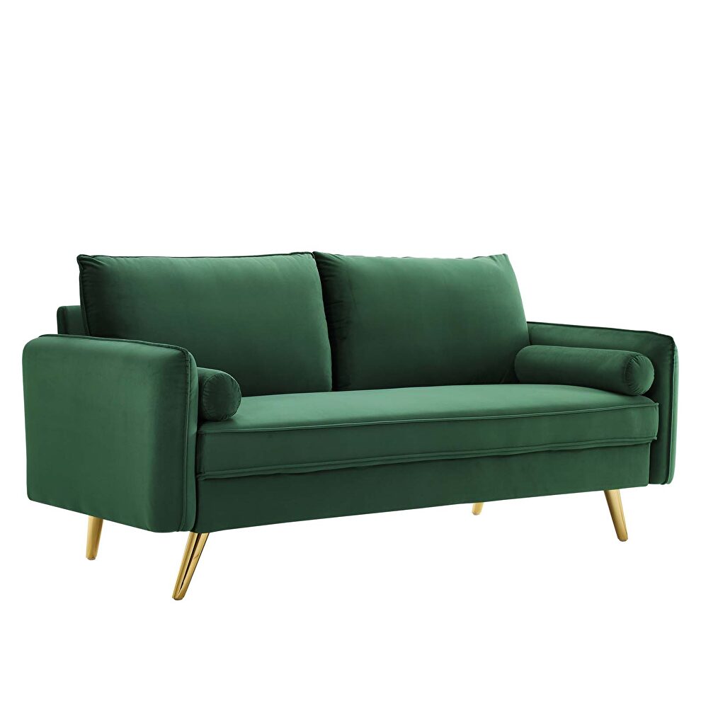 Performance velvet sofa in emerald by Modway additional picture 3