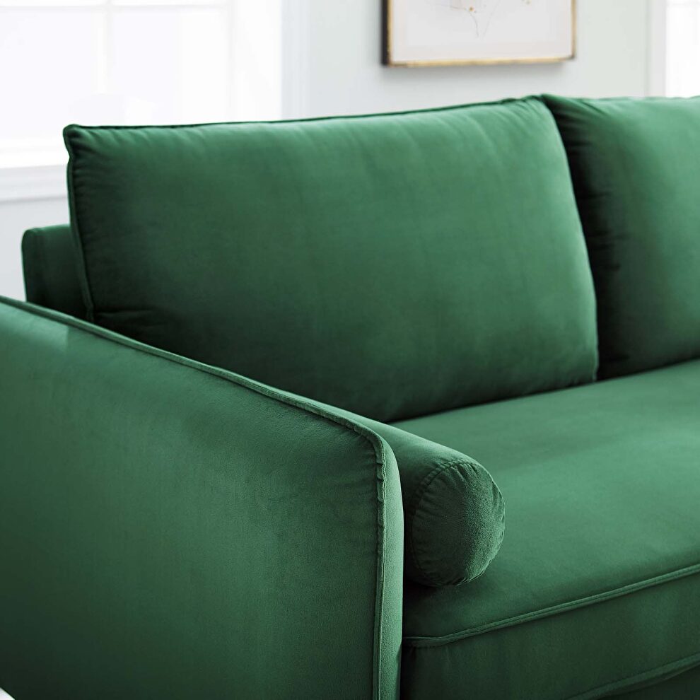 Performance velvet sofa in emerald by Modway additional picture 5