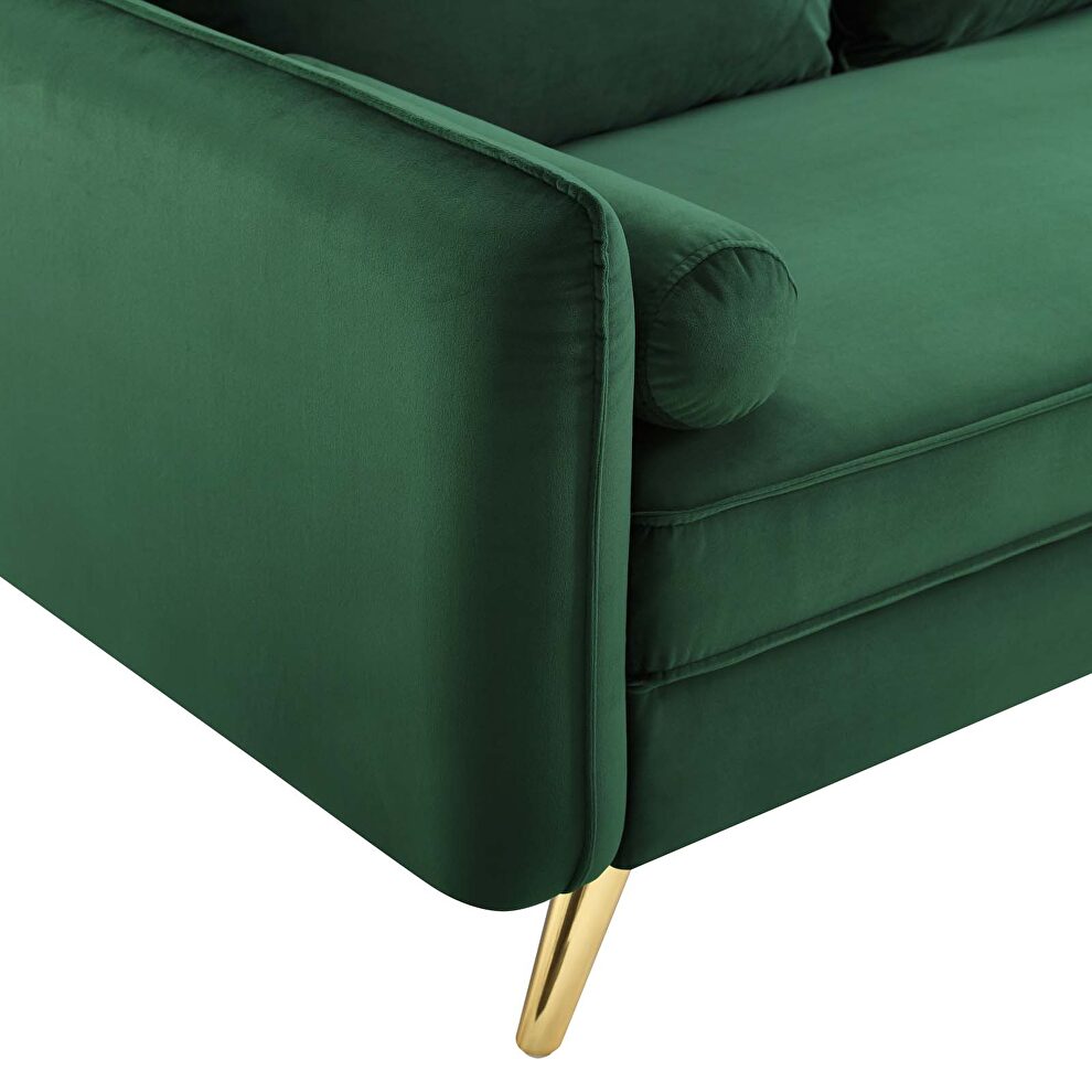 Performance velvet sofa in emerald by Modway additional picture 6