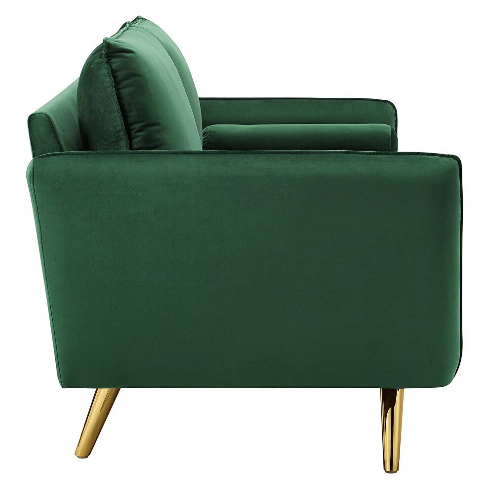Performance velvet sofa in emerald by Modway additional picture 8