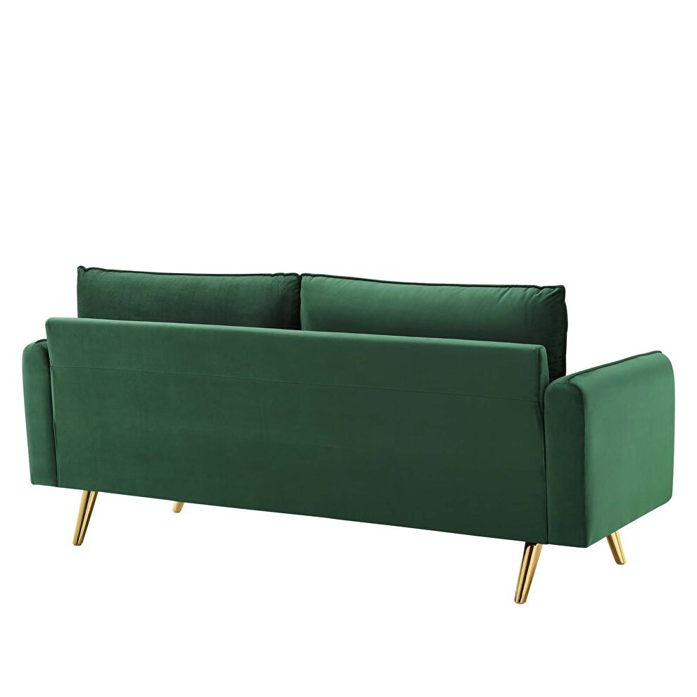 Performance velvet sofa in emerald by Modway additional picture 9
