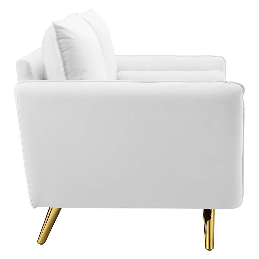 Performance velvet loveseat in white by Modway additional picture 8