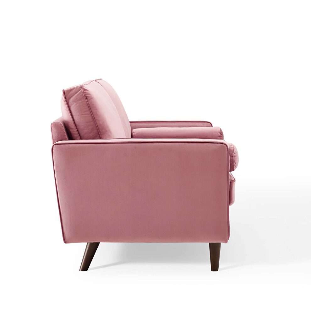 Performance velvet loveseat in dusty rose by Modway additional picture 7