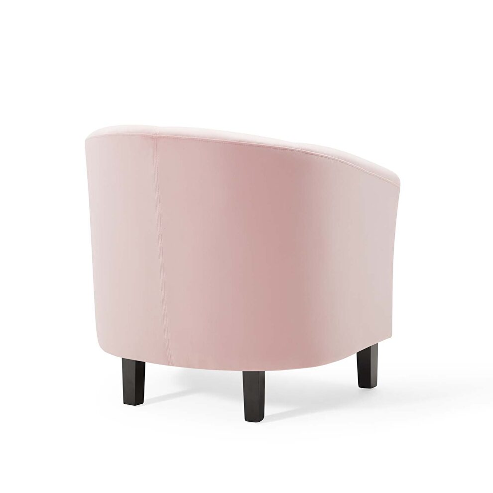 Performance velvet armchair in pink by Modway additional picture 2