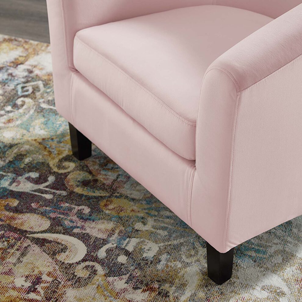 Performance velvet armchair in pink by Modway additional picture 10