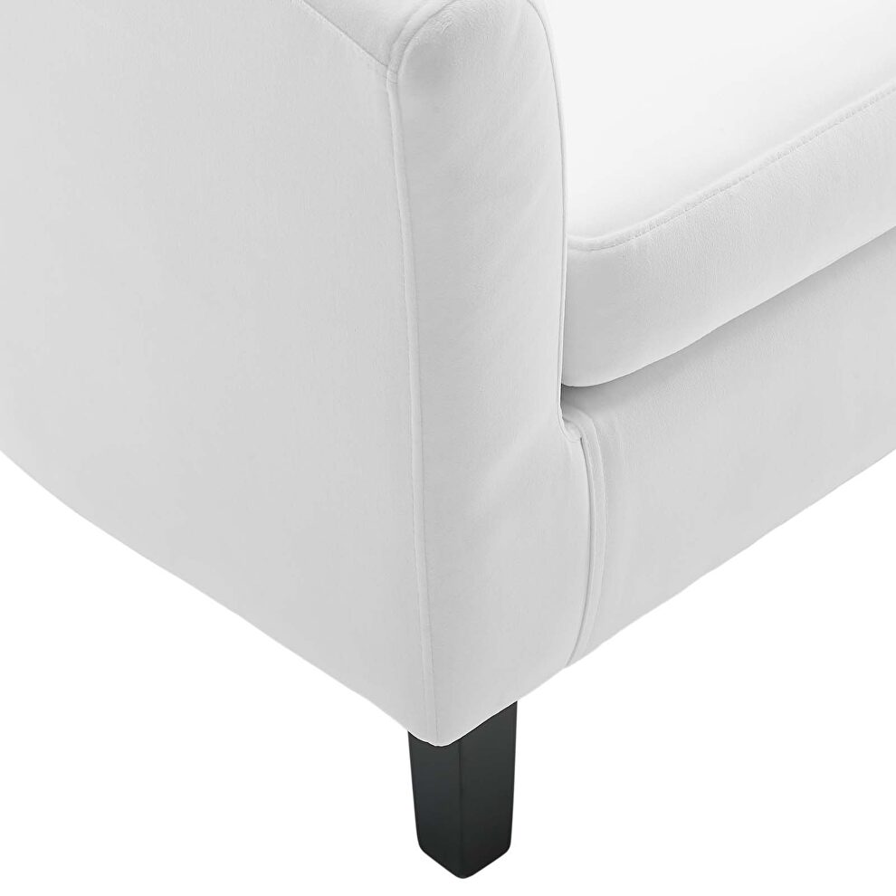 Performance velvet armchair in white by Modway additional picture 7