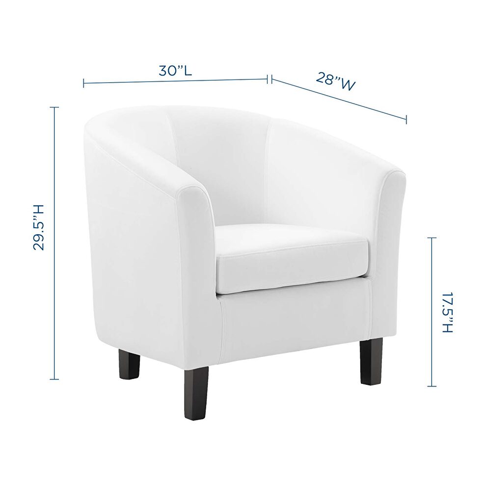 Performance velvet armchair in white by Modway additional picture 9