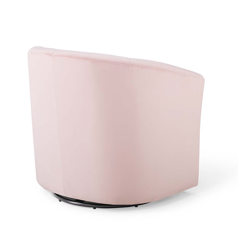 Performance velvet swivel armchair in pink by Modway additional picture 8