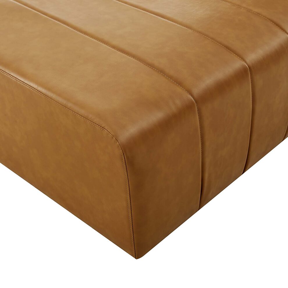 Vegan leather ottoman in tan by Modway additional picture 4