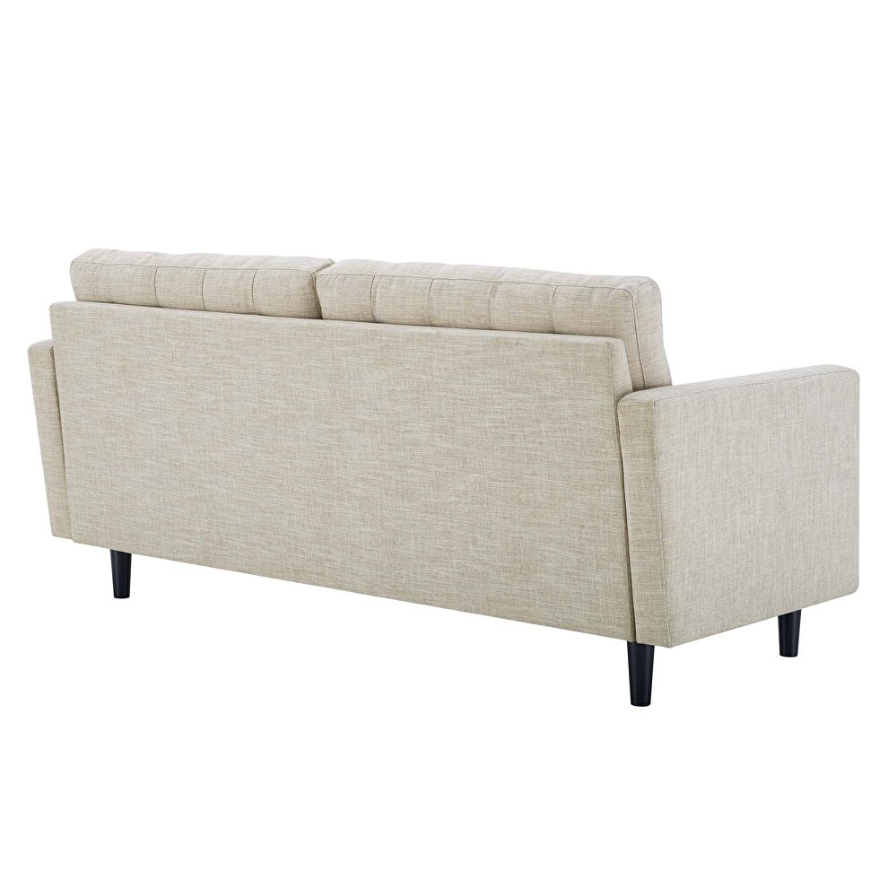 Tufted fabric sofa in beige by Modway additional picture 7
