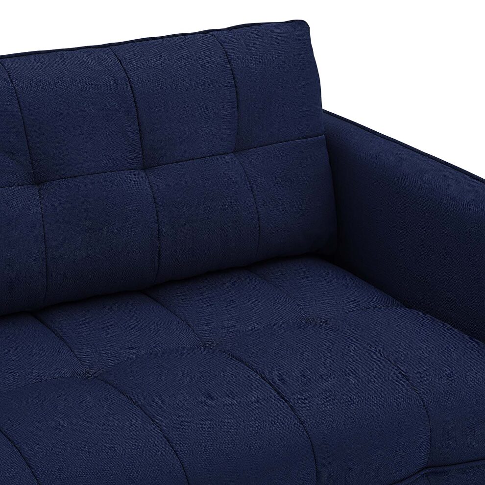 Tufted fabric sofa in royal blue by Modway additional picture 5