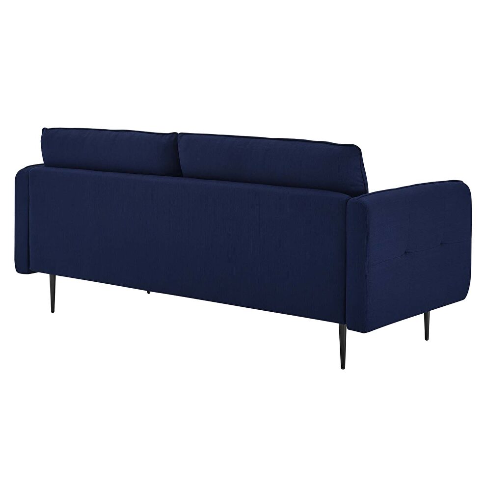 Tufted fabric sofa in royal blue by Modway additional picture 8