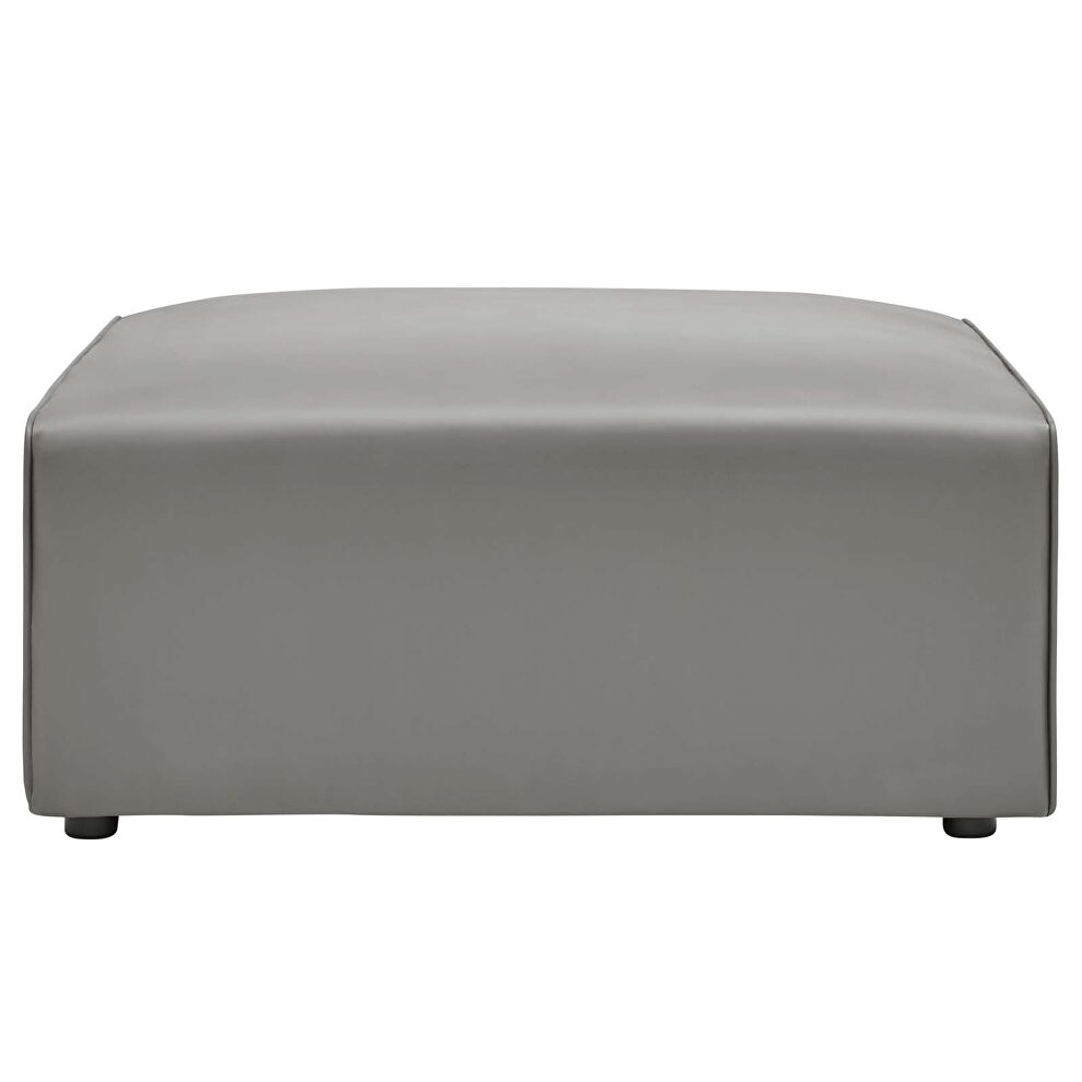 Vegan leather ottoman in gray by Modway additional picture 6