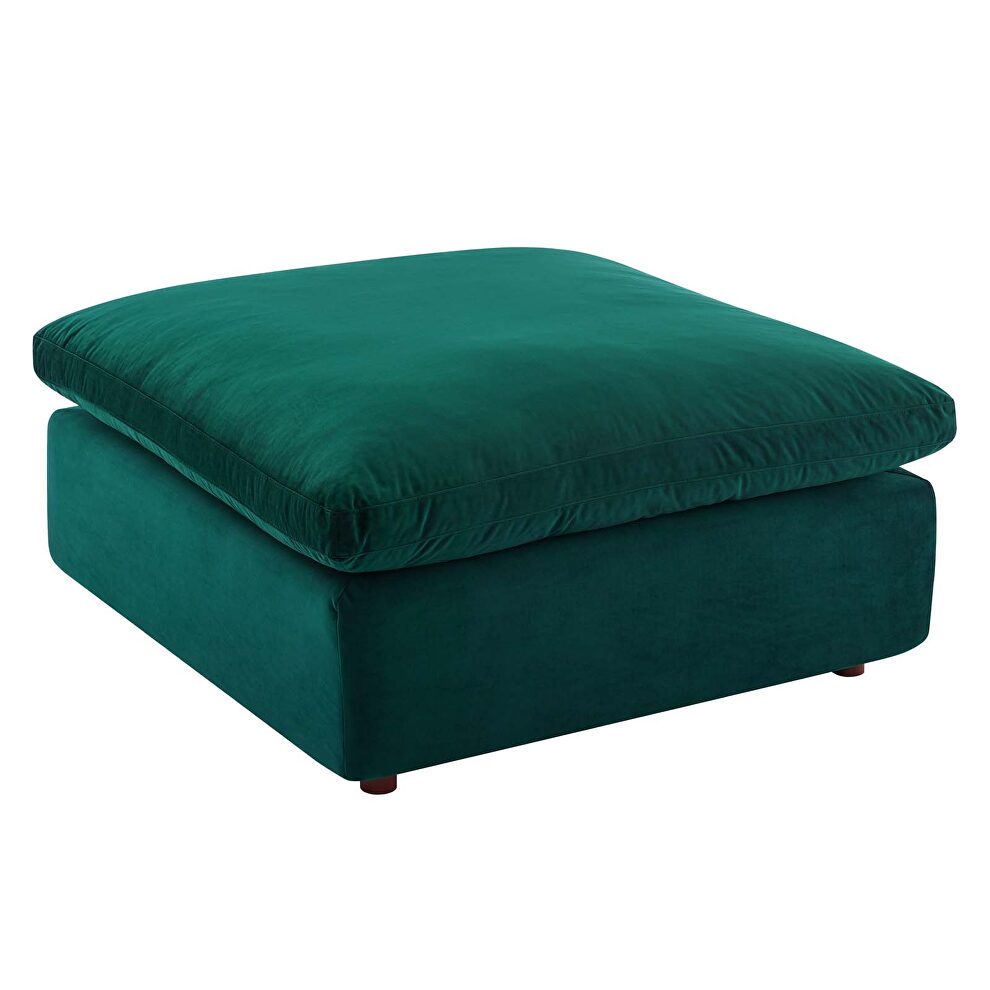 Down filled overstuffed performance velvet 4-piece sectional sofa in green by Modway additional picture 7