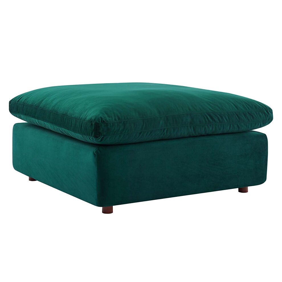 Down filled overstuffed performance velvet 4-piece sectional sofa in green by Modway additional picture 8