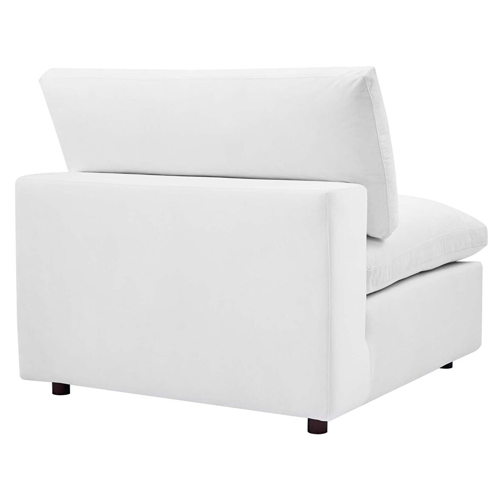 Down filled overstuffed performance velvet 5-piece sectional sofa in white by Modway additional picture 12