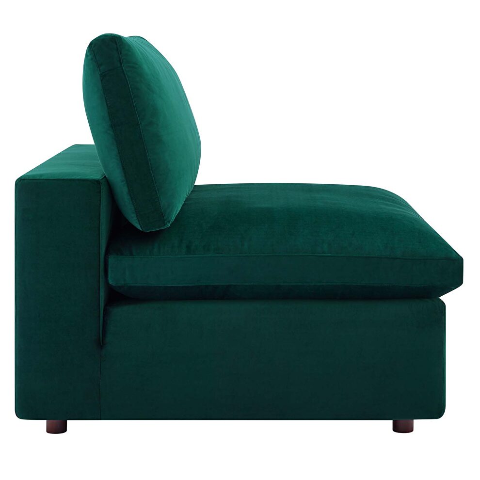Down filled overstuffed performance velvet 6-piece sectional sofa in green by Modway additional picture 4
