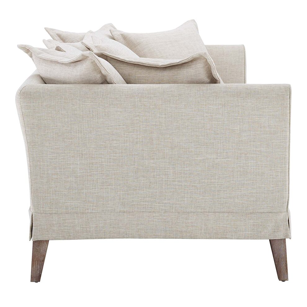 Fabric sofa in beige by Modway additional picture 7