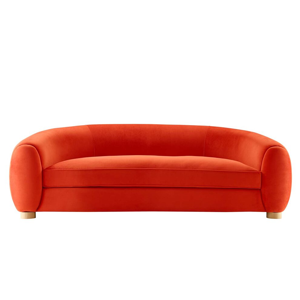 Performance velvet sofa in orange by Modway additional picture 4