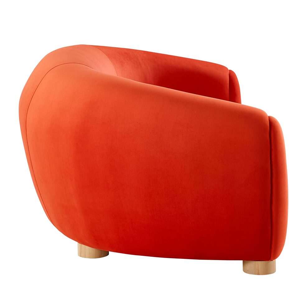 Performance velvet sofa in orange by Modway additional picture 5