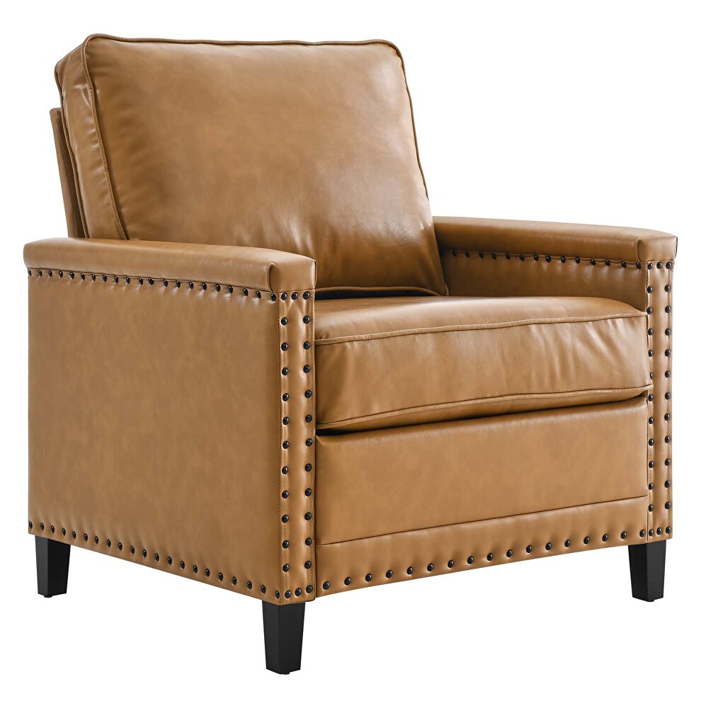 Vegan leather chair in tan by Modway additional picture 9