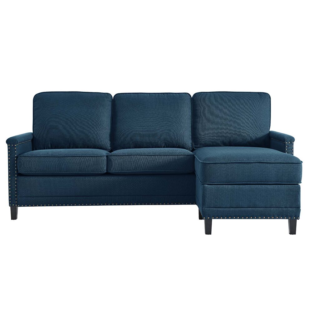 Upholstered fabric sectional sofa in azure by Modway additional picture 4